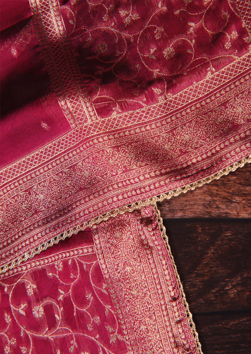 OSHEA – Premium Pure Viscose Woven Silk Jacquard Salwar Suit with Dupatta