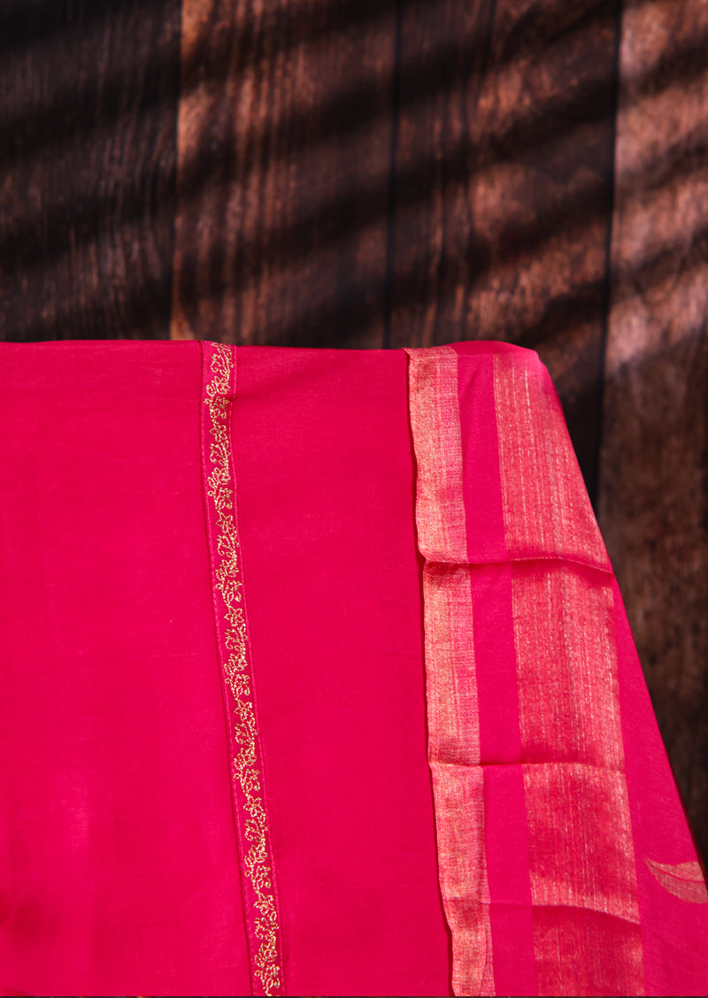 SHANAYA – Bemberg Russian Silk Printed Salwar Suit with Embroidery