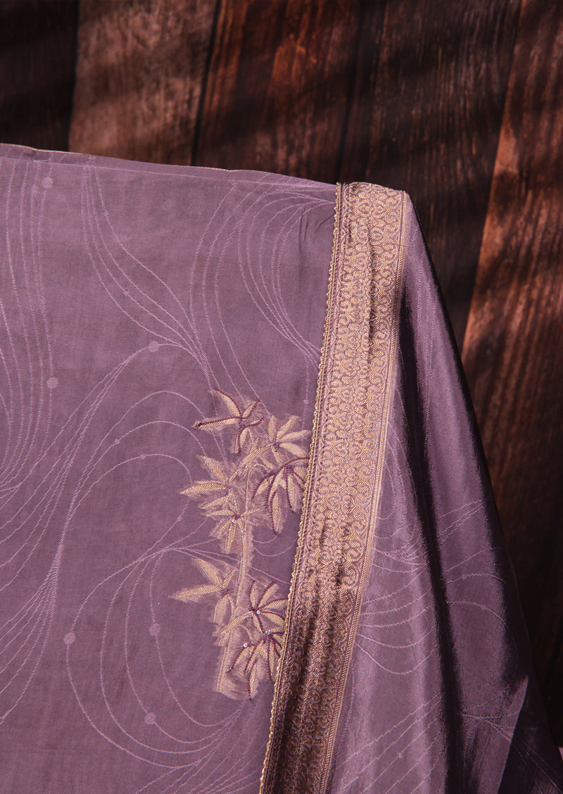 HRIDAYA – Premium Viscose Woven Silk Jacquard Salwar Suit with Hand Embroidery