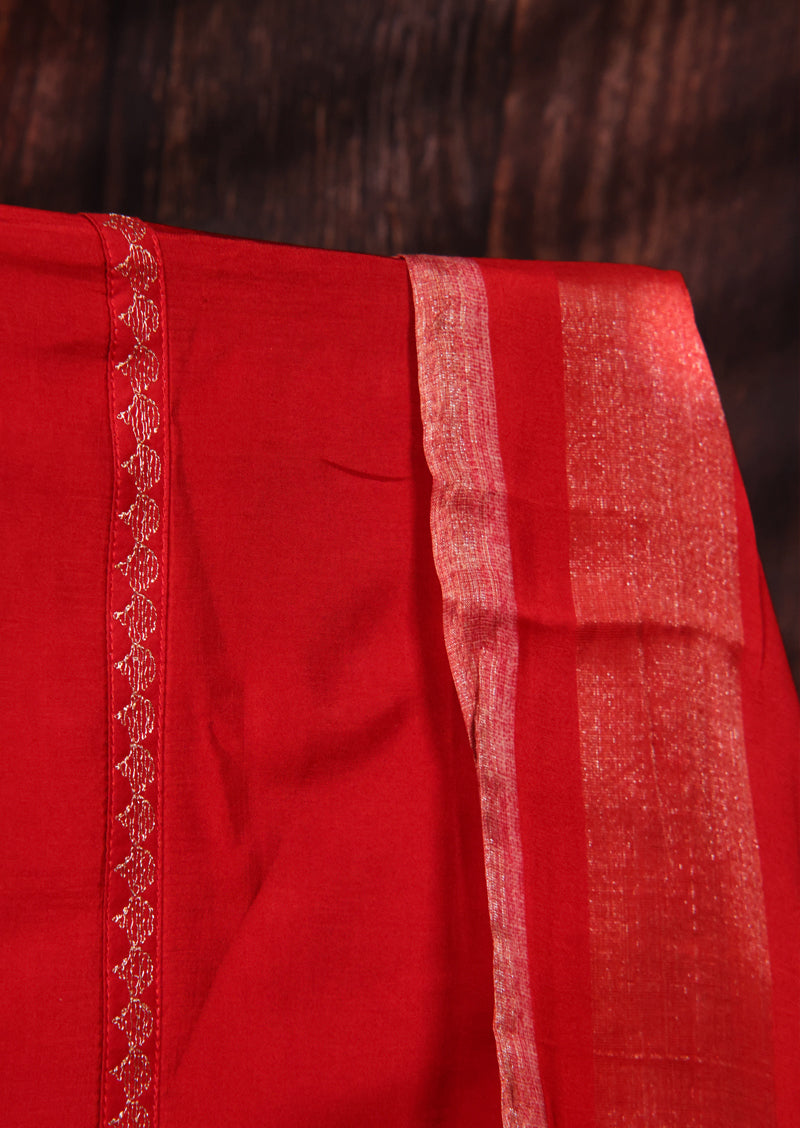 SHANAYA – Bemberg Russian Silk Printed Salwar Suit with Embroidery