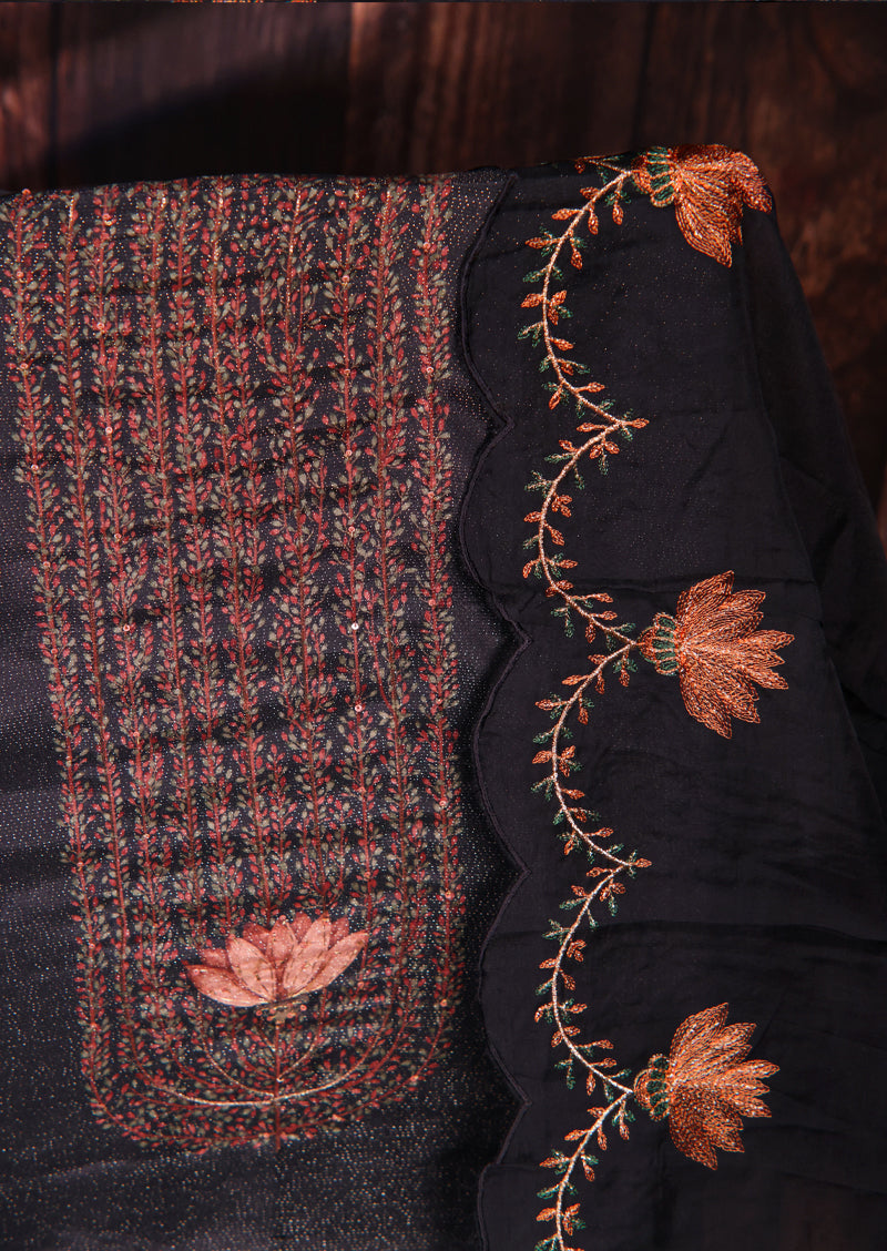 NYLA – Bemberg Silk Lotus Handwork Suit with Organza Dupatta