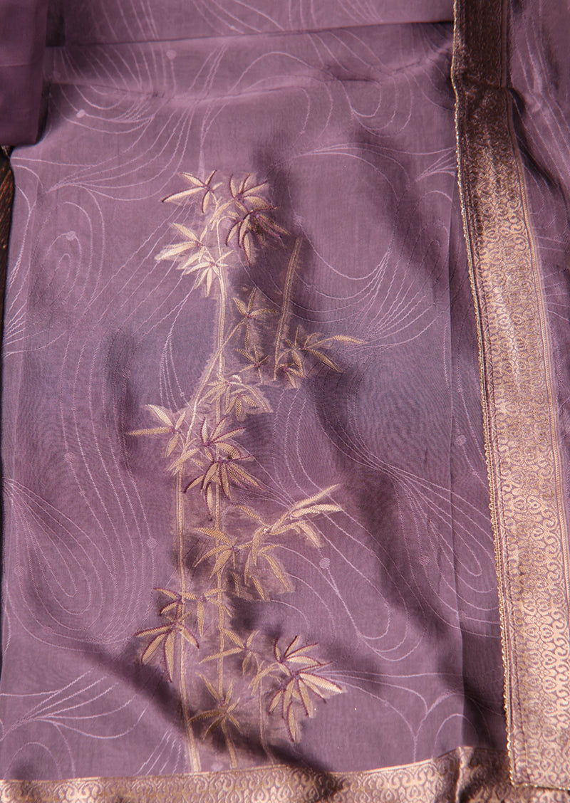 HRIDAYA – Premium Viscose Woven Silk Jacquard Salwar Suit with Hand Embroidery