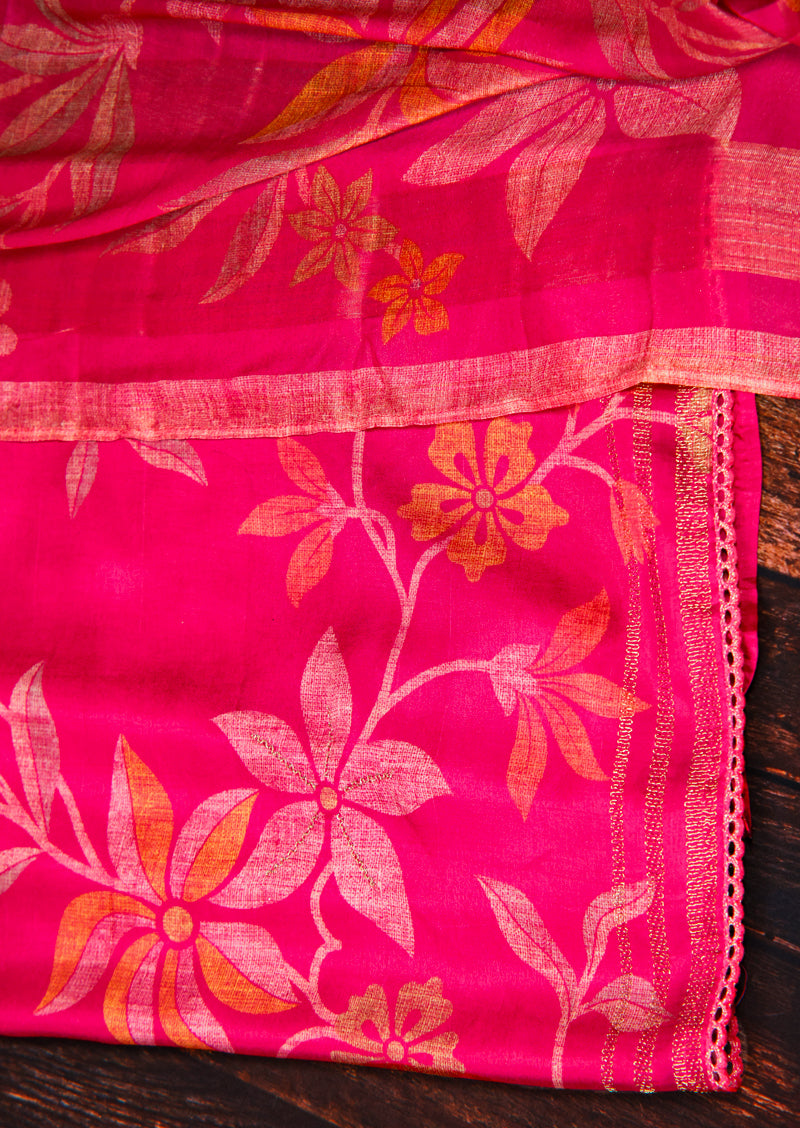 SHANAYA – Bemberg Russian Silk Printed Salwar Suit with Embroidery