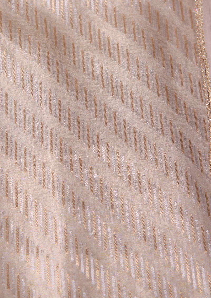 Silver Mist – Bemberg Silk Salwar Suit with Organza Dupatta