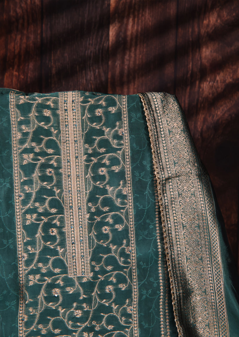 OSHEA – Premium Pure Viscose Woven Silk Jacquard Salwar Suit with Dupatta