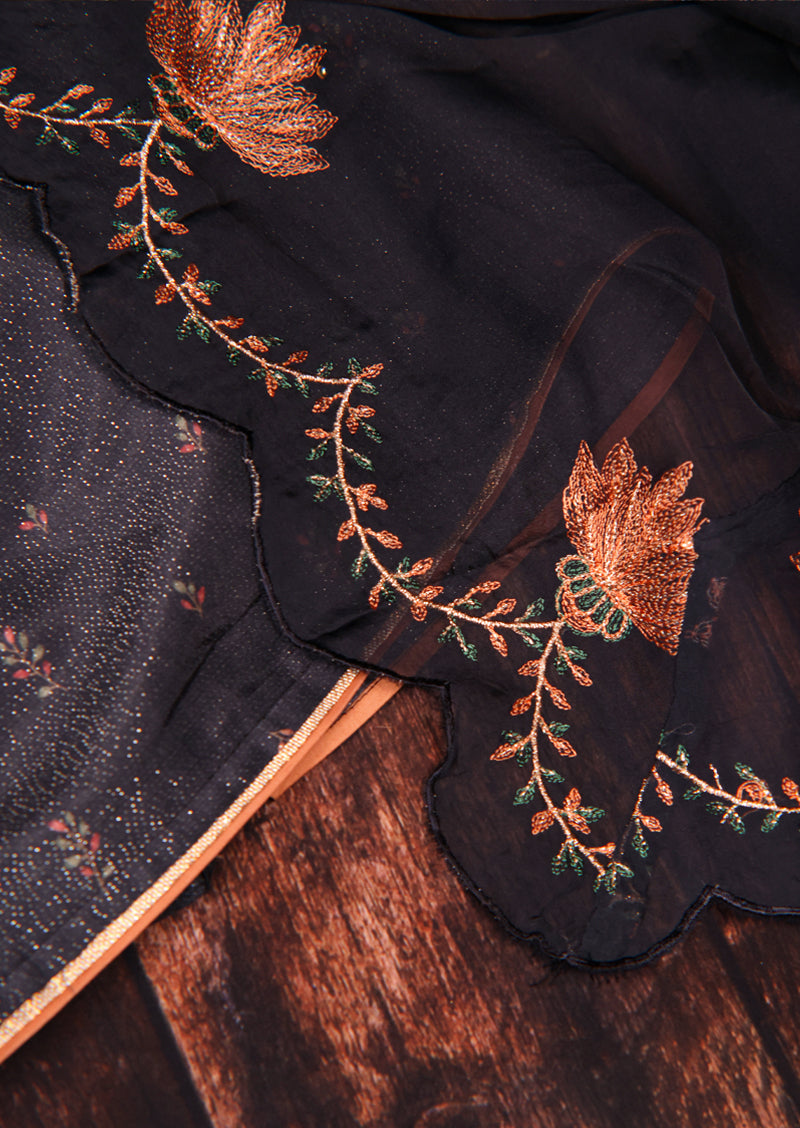 NYLA – Bemberg Silk Lotus Handwork Suit with Organza Dupatta