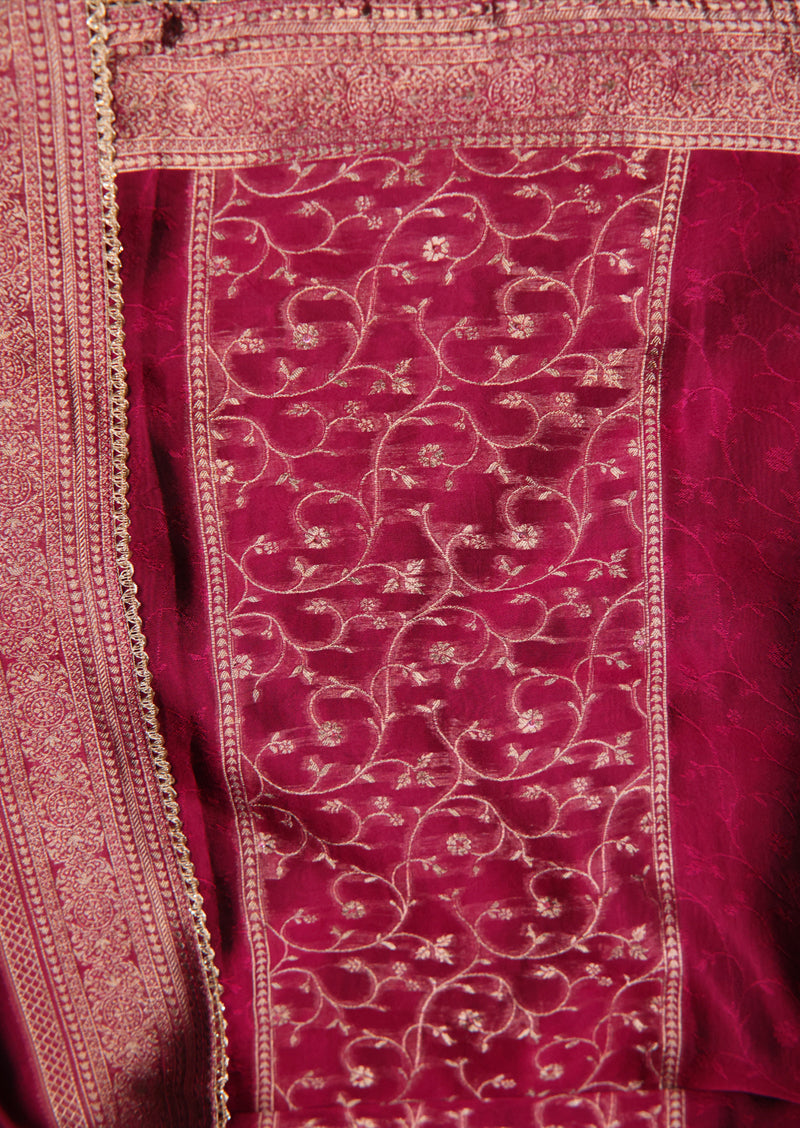 OSHEA – Premium Pure Viscose Woven Silk Jacquard Salwar Suit with Dupatta