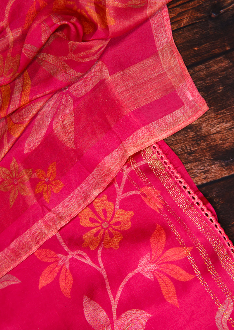 SHANAYA – Bemberg Russian Silk Printed Salwar Suit with Embroidery