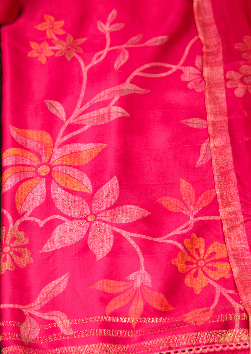 SHANAYA – Bemberg Russian Silk Printed Salwar Suit with Embroidery