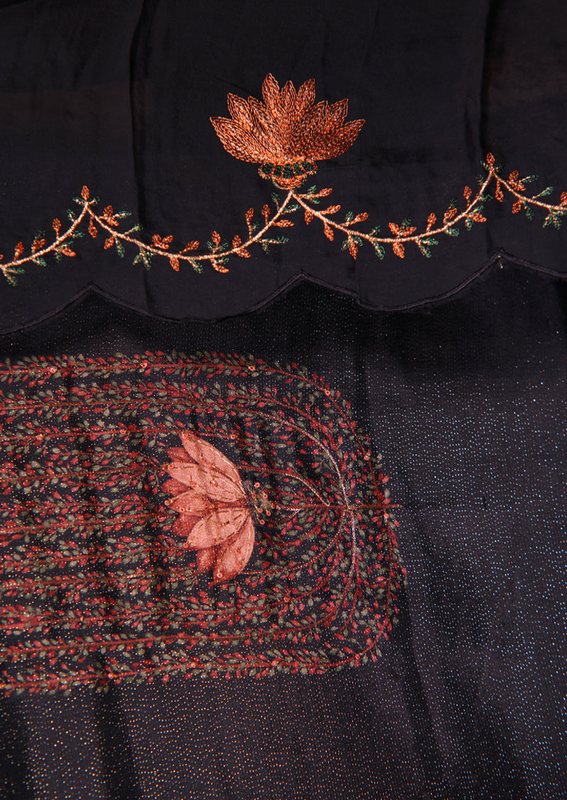 NYLA – Bemberg Silk Lotus Handwork Suit with Organza Dupatta