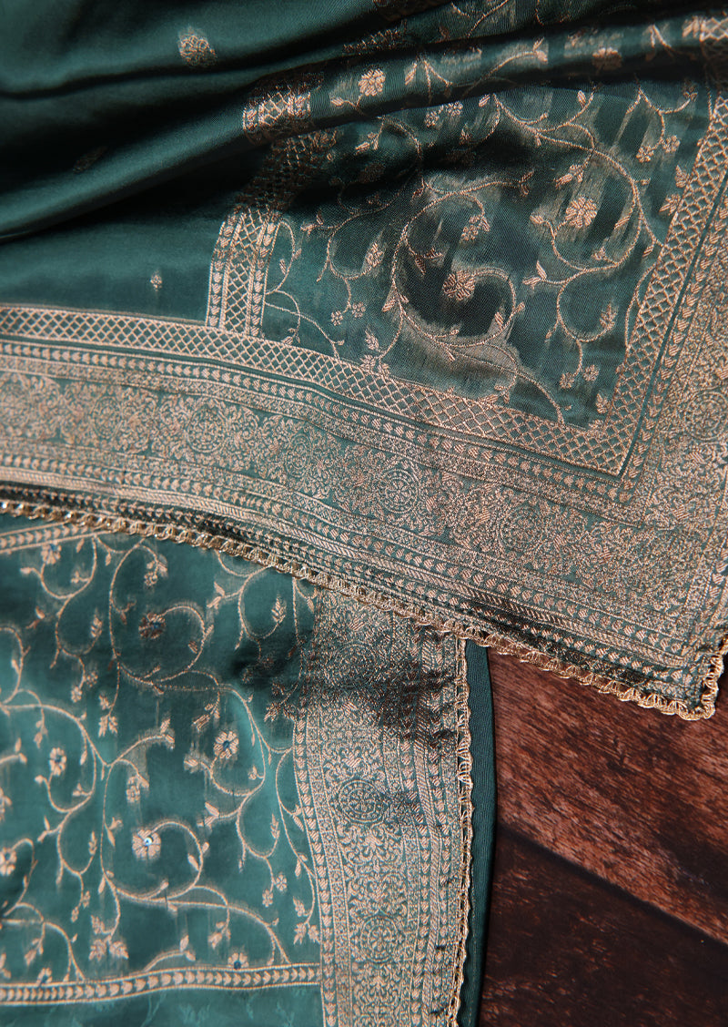 OSHEA – Premium Pure Viscose Woven Silk Jacquard Salwar Suit with Dupatta