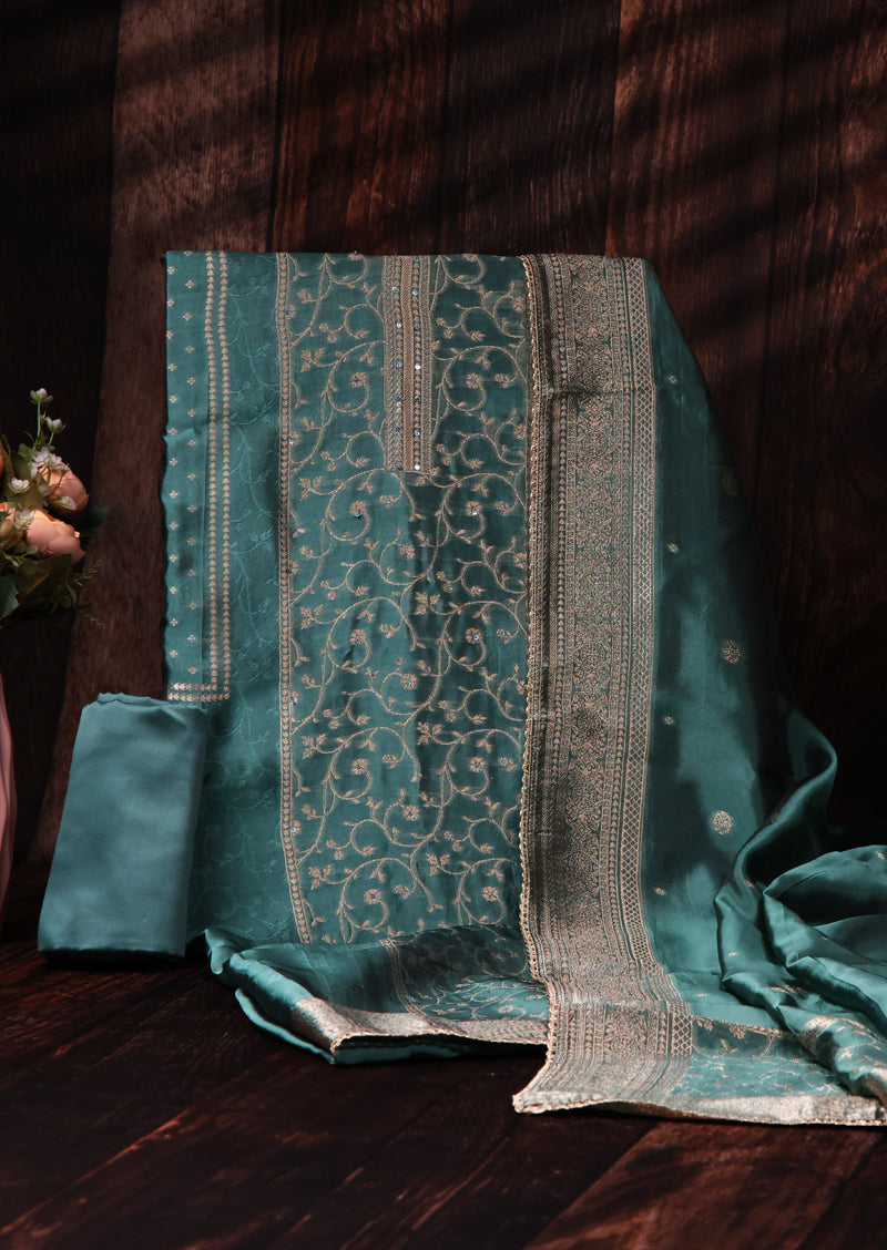 OSHEA – Premium Pure Viscose Woven Silk Jacquard Salwar Suit with Dupatta