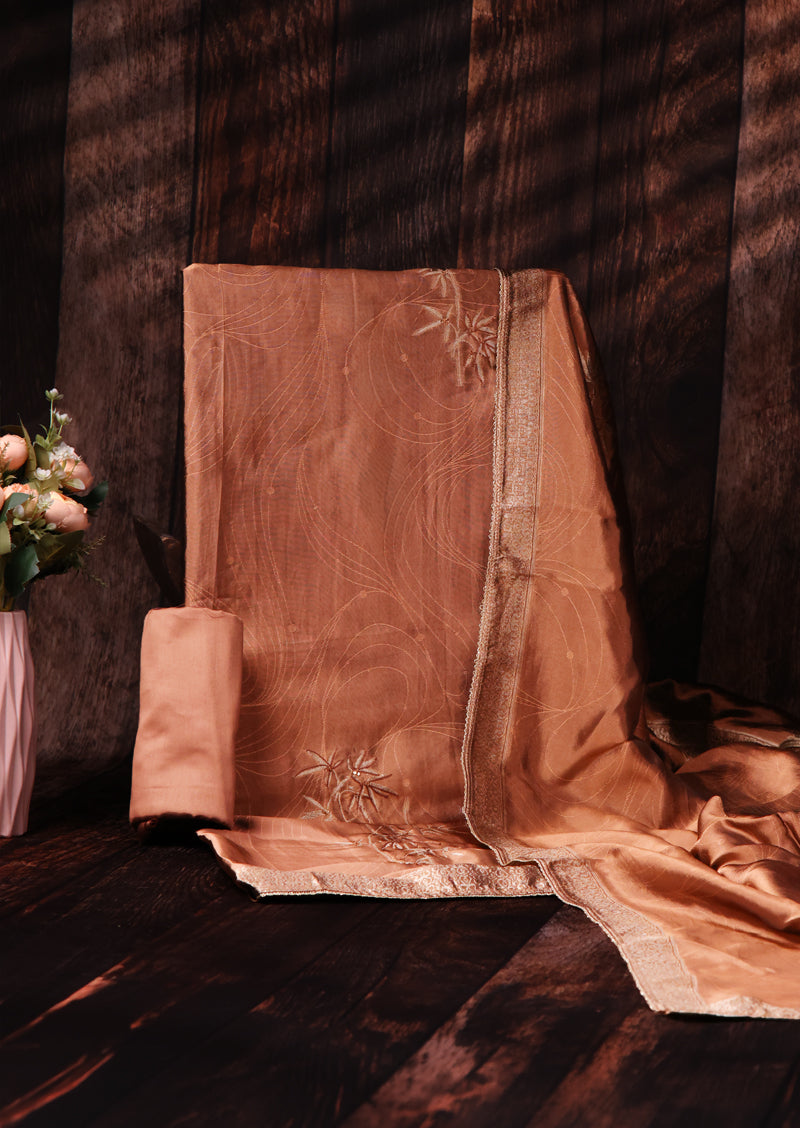 HRIDAYA – Premium Viscose Woven Silk Jacquard Salwar Suit with Hand Embroidery