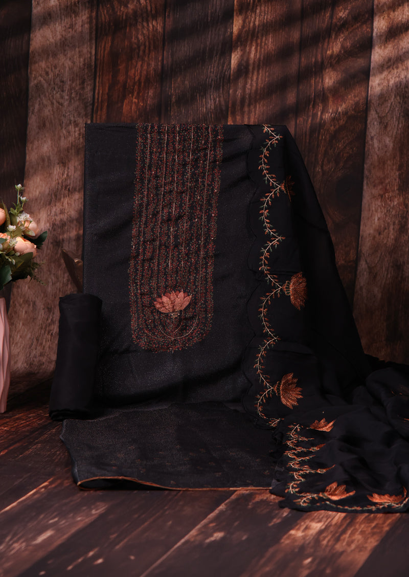 NYLA – Bemberg Silk Lotus Handwork Suit with Organza Dupatta