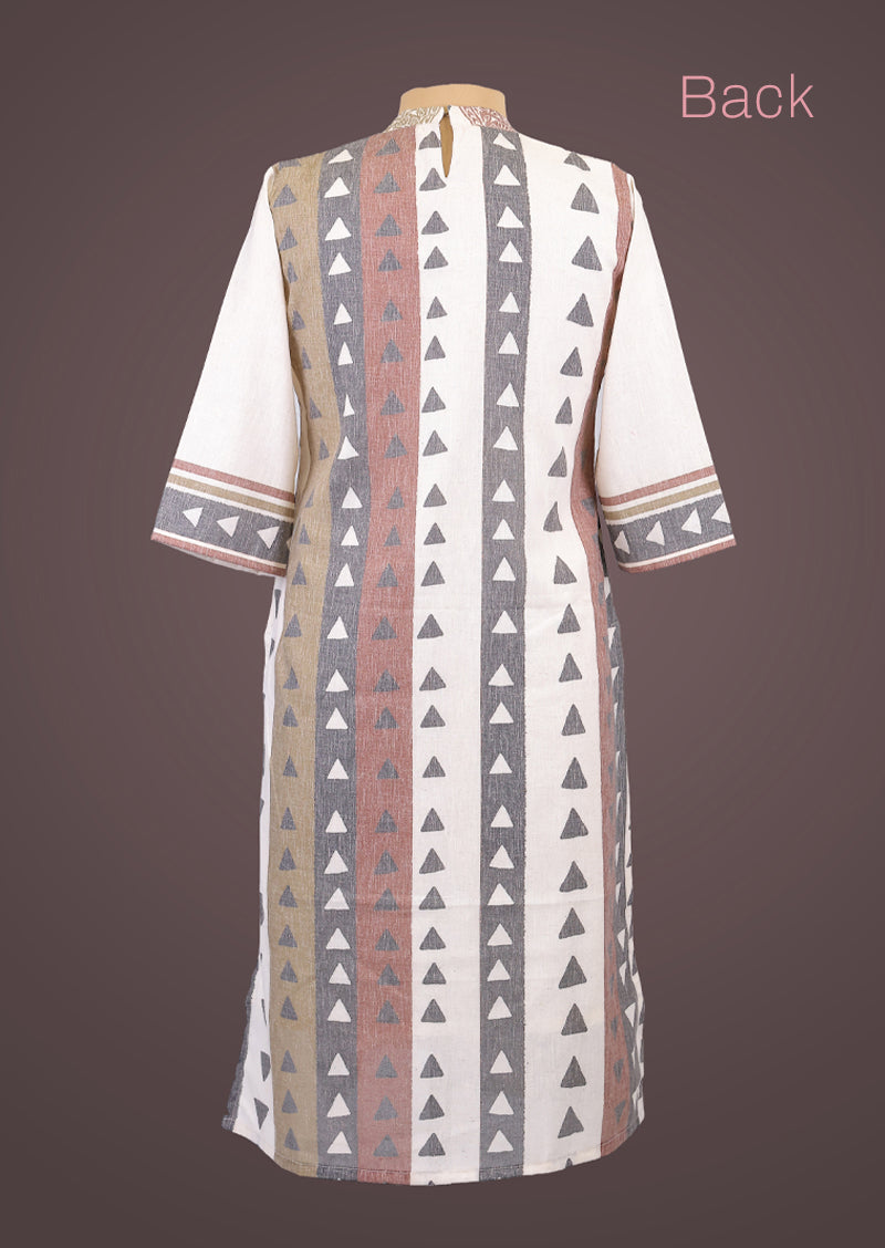 RIYA SQUARE – Organic Khadi Cotton Salwar Set with Printed Cotton Dupatta