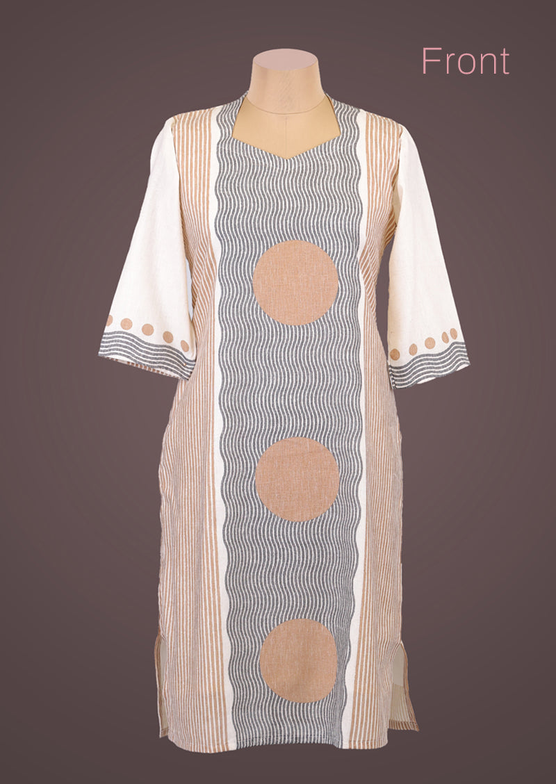 RIYA CIRCLE - Organic Khadi Cotton Salwar Set with Natural Dyed Prints and Cotton Dupatta