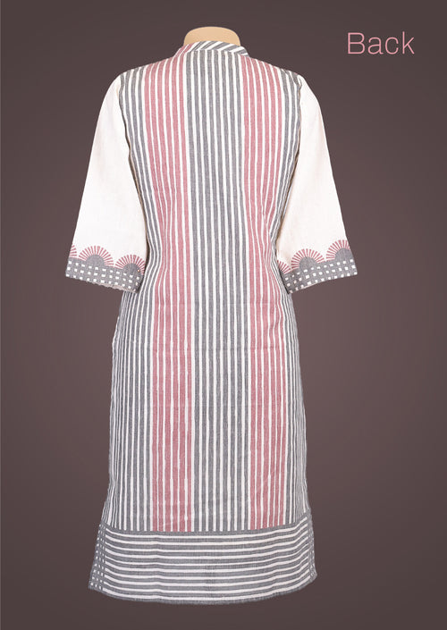 RIYA SUN - Organic Khadi Cotton Salwar Set with Natural Dyed Prints and Cotton Dupatta