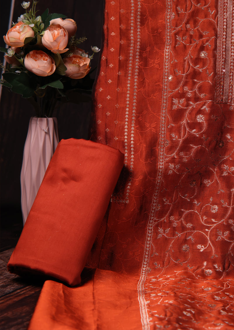 OSHEA – Premium Pure Viscose Woven Silk Jacquard Salwar Suit with Dupatta