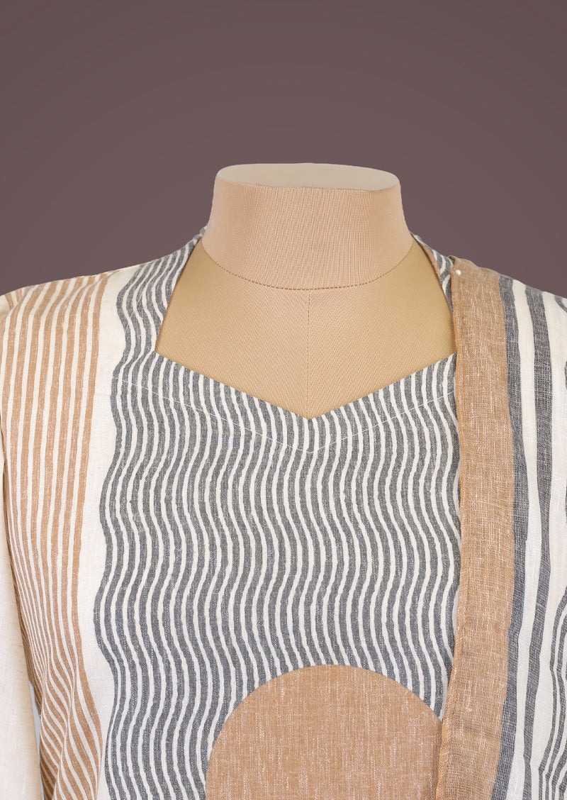RIYA CIRCLE - Organic Khadi Cotton Salwar Set with Natural Dyed Prints and Cotton Dupatta